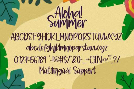 Aloha Summer Font - Handwriting Font From Jimtype Studio
