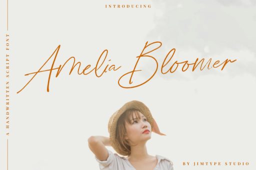 Amelia Bloomer Font - Script Business Font From Jimtype Studio