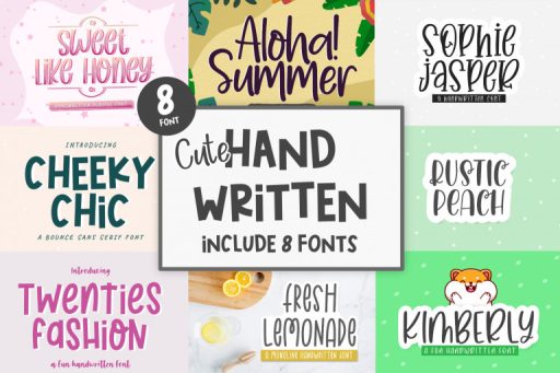 Cute Handwritten Font Bundle - Font From Jimtype Studio
