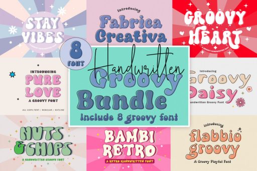 Handwritten Groovy Font Bundle - Groovy Font From Jimtype Studio