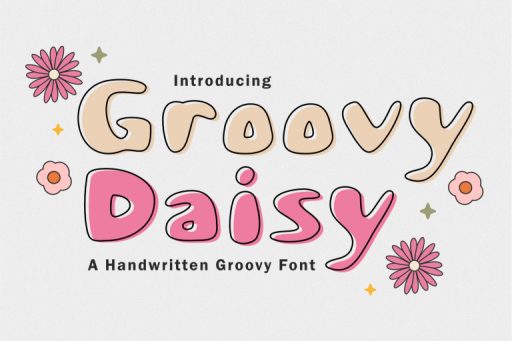 Groovy Daisy Font - Retro Branding Font From Jimtype Studio