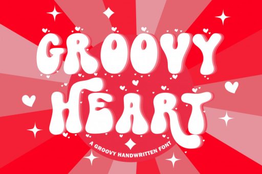 Groovy Heart Font - Valentine Font Jimtype Studio