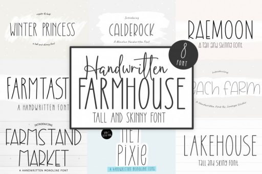 Handwritten Farmhouse Bundle - Logo Font From Jimtype Studio