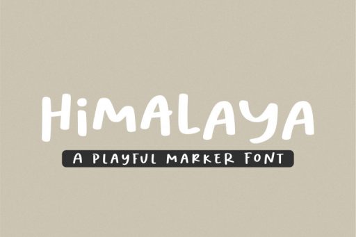 Himalaya Font - Handwriting Logo Font From Jimtype Studio