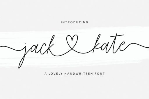 Jack and Kate Font - Wedding Logo Font Jimtype Studio