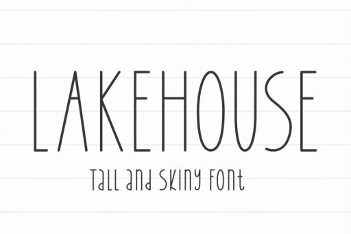 Lakehouse Font - Tall and Skiny Logo Font From Jimtype Studio