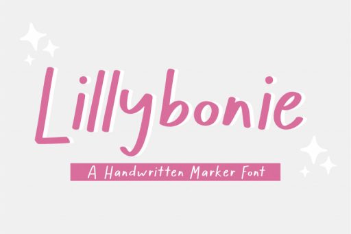 Lilly Bonie Font - Handwriting Cute Font From Jimtype Studio