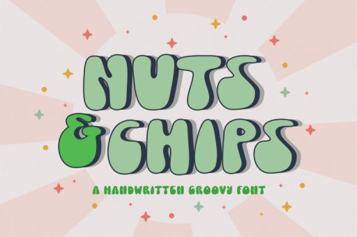 Nuts and Chips Font - Groovy Font From Jimtype Studio