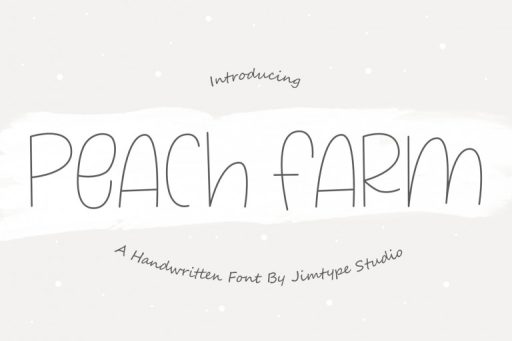 Peach Farm Font - Handwriting Font Jimtype Studio