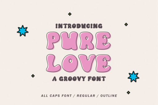 Pure Love Font - Groovy Farmhouse Font From Jimtype Studio