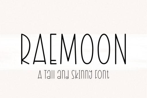 Raemoon Font - Tall and Skiny Font From Jimtype Studio