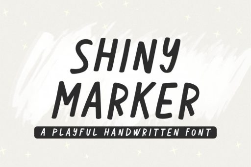 Shiny Marker - Marker Handwritten Font from Jimtype Studio