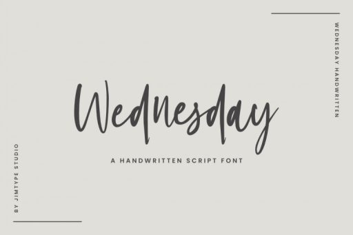 Wednesday Font - Script Business Font From Jimtype Studio