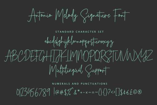 Antonio Melody Signature Font From Jimtype Studio