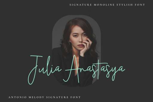 Antonio Melody Signature Font From Jimtype Studio