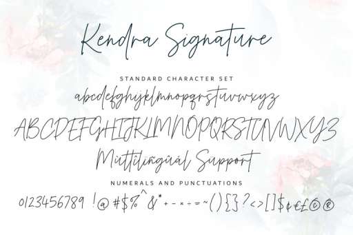 Kendra Signature Font Business Purpose