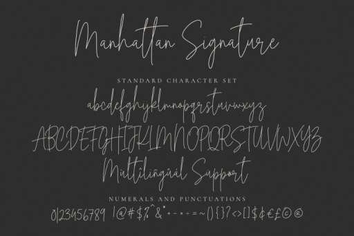 Manhattan Signature Font Business Purpose