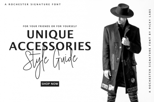 Rochester Signature Font Business Purpose