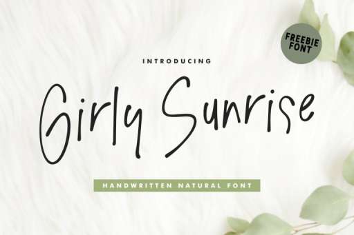 Girly Sunrise - Font Commercial Use From Jimtype Studio