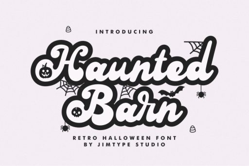 Haunted Barn - Retro Halloween Font From Jimtype Studio