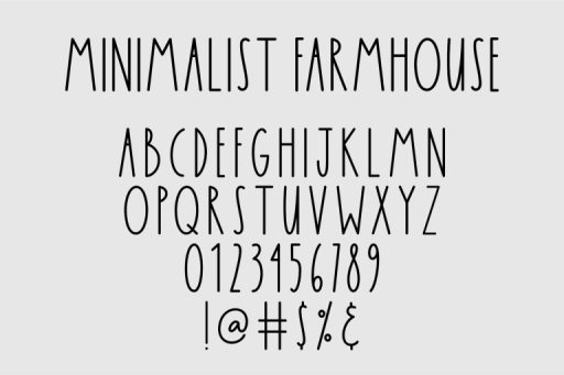 Minimalist Farmhouse - Tall and Skinny Font Jimtype Studio