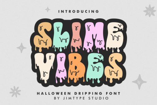 Slime Vibes - Halloween Dripping Font Jimtype Studio