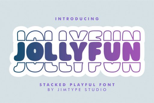 Jollyfun - Stacked Cricut Font from Jimtype Studio