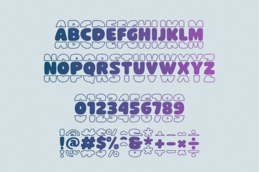 Jollyfun - Stacked Cricut Font from Jimtype Studio