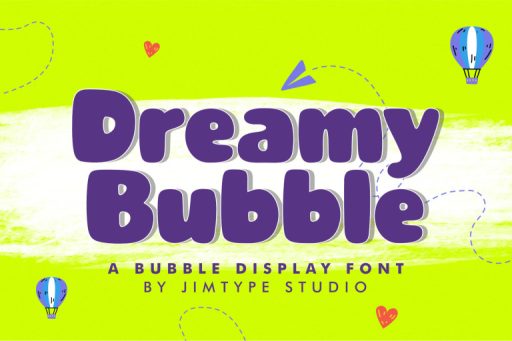Dreamy Bubble Font - Bubble Cricut Font from Jimtype Studio