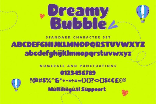 Dreamy Bubble Font - Bubble Cricut Font from Jimtype Studio