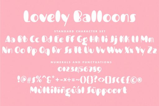 Lovely Balloons Font - Display Cricut Font from Jimtype Studio