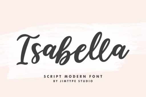 Isabella Script - Cute Branding Font from Jimtype Studio
