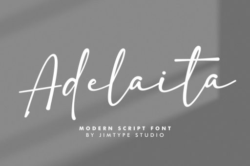 Adelaita Script - Cute Branding Font from Jimtype Studio