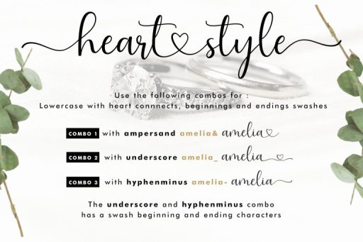 Heart Style - Wedding Branding Font from Jimtype Studio