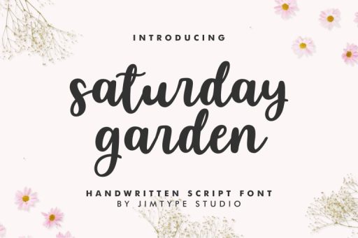 Saturday Garden - Cute Branding Font from Jimtype Studio
