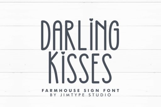 Darling Kisses Tall and Skinny Farmhouse Font From Jimtype Studio