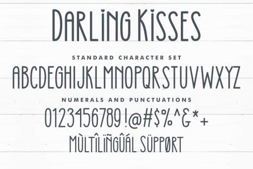 Darling Kisses Tall and Skinny Farmhouse Font From Jimtype Studio