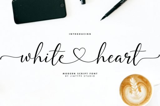 White Heart - Wedding Branding Font from Jimtype Studio