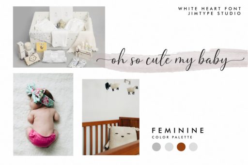 White Heart - Wedding Branding Font from Jimtype Studio