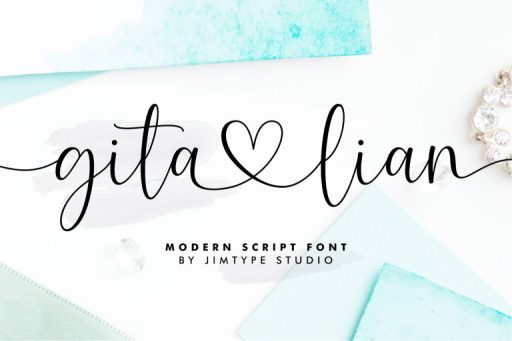 Gita Lian - Wedding Branding Font from Jimtype Studio