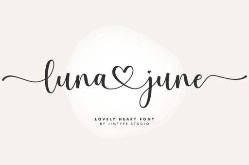 Luna June - Wedding Branding Font from Jimtype Studio