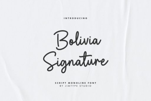 Bolivia Signature Font - Business Branding Font from Jimtype Studio