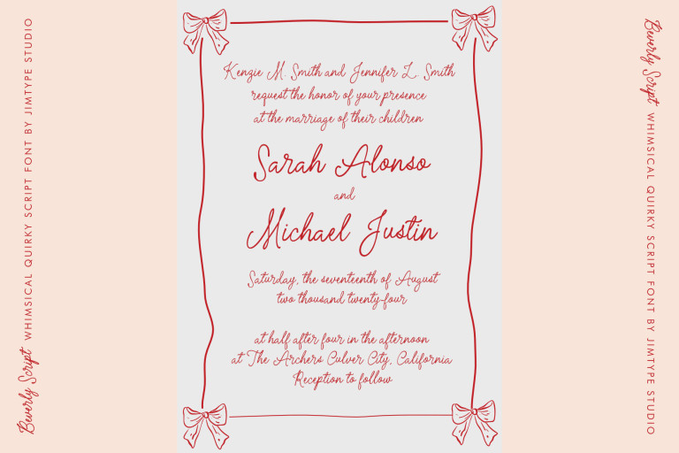 Beverly Script -  Whimsical Business Branding Font from Jimtype Studio