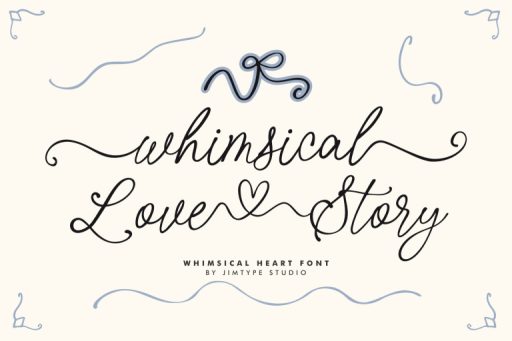 Whimsical Love Story -  Whimsical Business Branding Font from Jimtype Studio