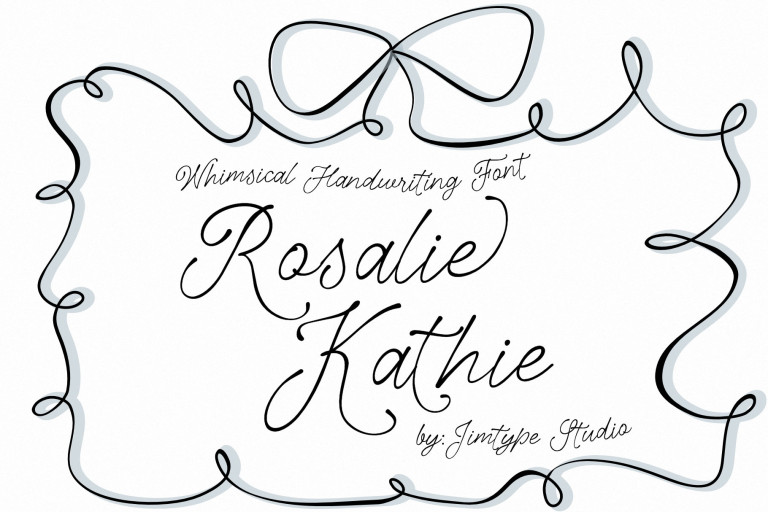Rosalie Kathie -  Whimsical Business Branding Font from Jimtype Studio