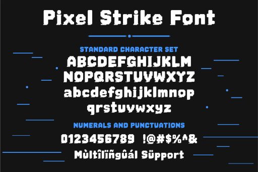 Pixel Strike - Retro Pixel for Gaming, Arcade & 8-Bit Font from Jimtype Studio