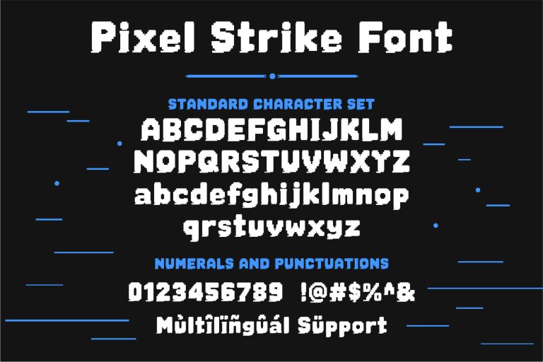 Pixel Strike - Retro Pixel for Gaming, Arcade & 8-Bit Font from Jimtype Studio