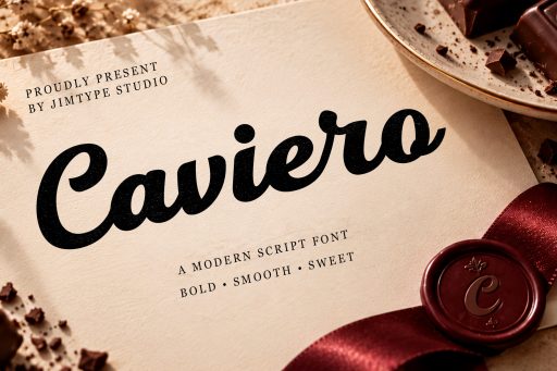 Caviero Font - Bold Script for Branding & Packaging from Jimtype Studio
