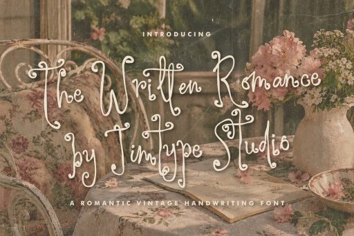 The Written Romance -  A Romantic, Vintage-Style Handwritten Font from Jimtype Studio